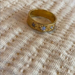 Opal star ring